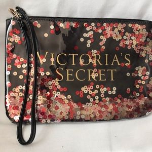 Victoria’s Secret Sequins Wristlet Makeup Bag